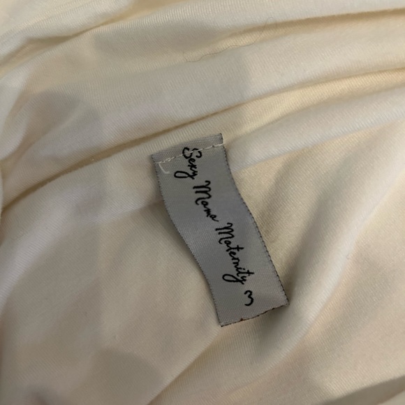 SEXY MAMA Maternity white Dress stretch long sleeves small train size Medium - Picture 6 of 14